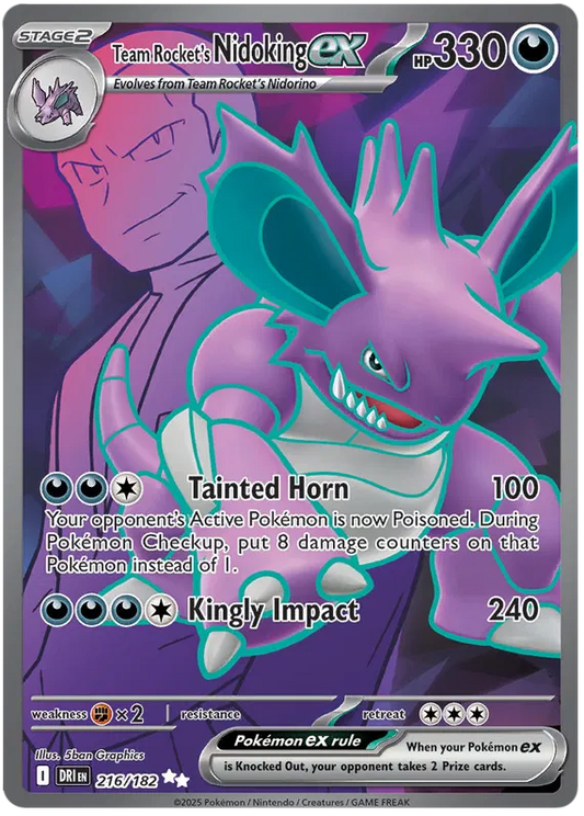 Team Rocket's Nidoking EX 216/182