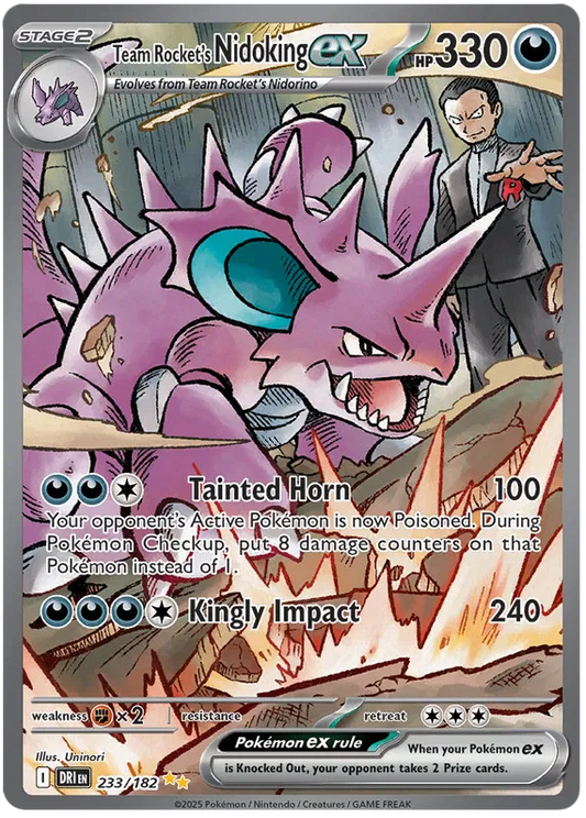 Team Rocket's Nidoking EX 233/182