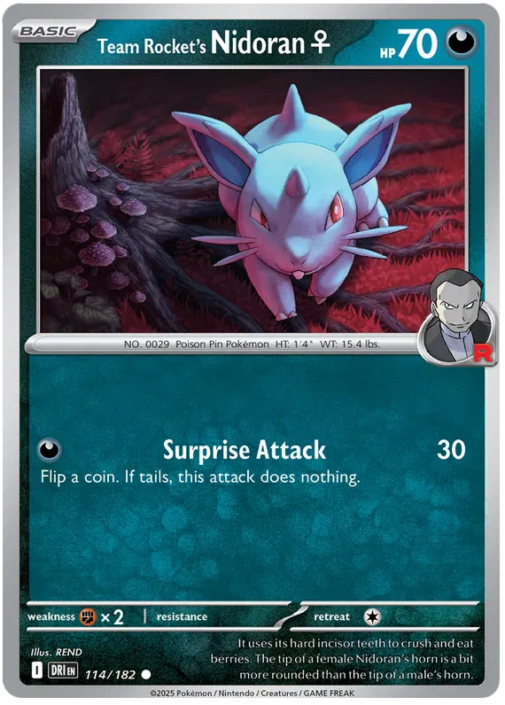 Team Rocket's Nidoran 114/182