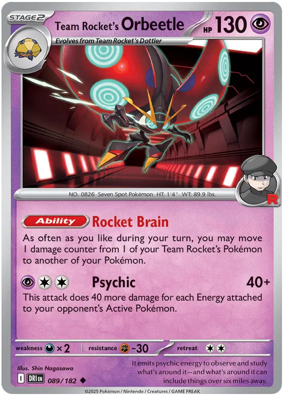 Team rocket's Orbeetle 089/182