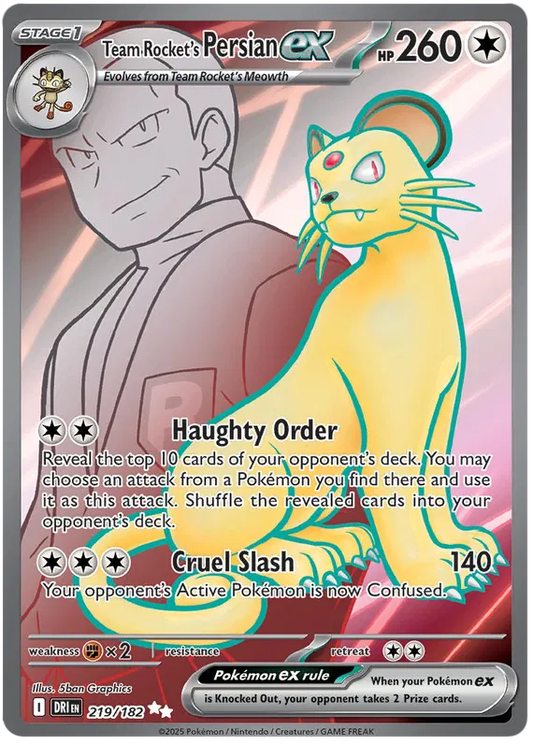 Team Rocket's Persian EX 219/182