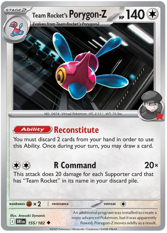 Team Rocket's Porygon-Z 155/182