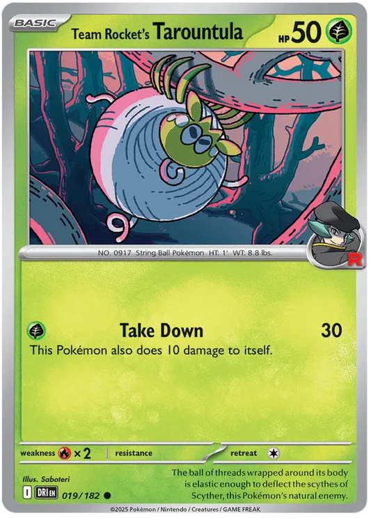 Team Rocket's Tarountula 019/182