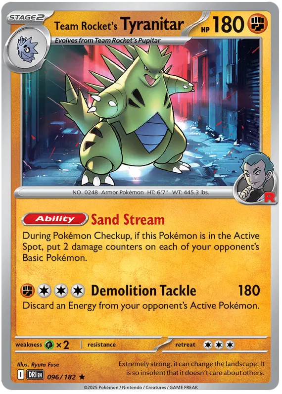 Team Rocket's Tyranitar 096/182