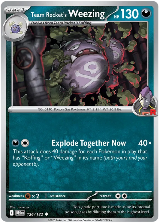 Team Rocket's Weezing 126/182