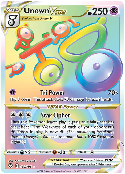 Unown Vstar 199/195