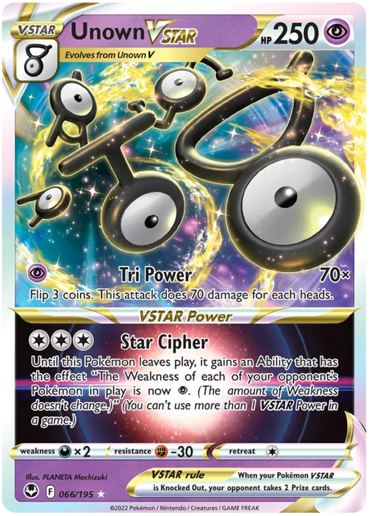Unown Vstar 066/195